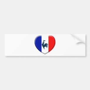 Ik hou van een Franse vlag Bumpersticker