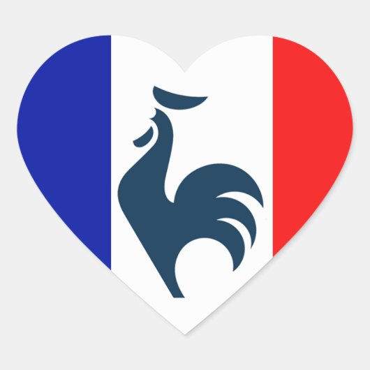 Ik hou van een Franse vlag Hart Sticker (Voorkant)