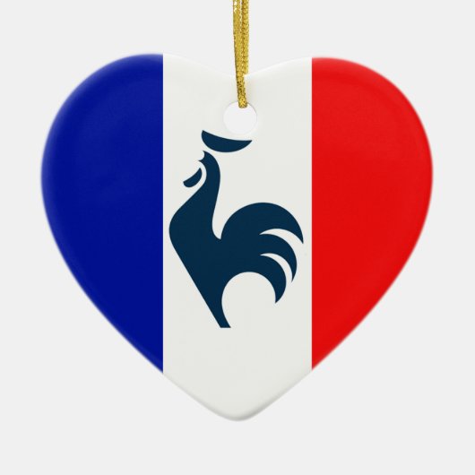 Ik hou van een Franse vlag Keramisch Ornament (Voorkant)