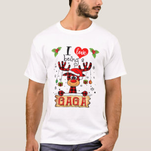 Ik hou van een Gaga Reindeer Kerstfeest. T-shirt