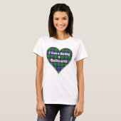 Ik hou van een galbraith Clan Tartan Pset Heart T-shirt (Voorkant volledig)