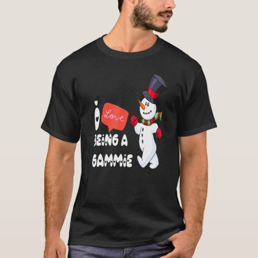Ik hou van een gammie Snowman. T-shirt (Voorkant)