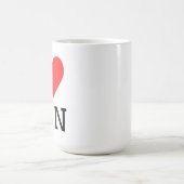 Ik hou van een geweer koffiemok (Center)