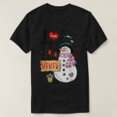 Ik hou van een geweldige Snowman kerstfeest. T-shirt (Design voorkant)