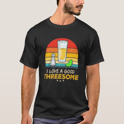 Ik hou van een goed triootje Drink barman T-shirt (Voorkant)