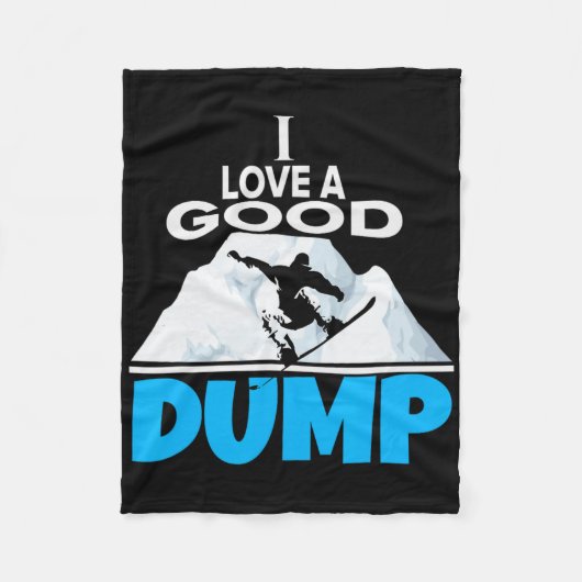 Ik hou van een goede dump grappige snowboarden lie fleece deken (Voorkant)