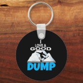 Ik hou van een goede dump grappige snowboarden lie sleutelhanger (Voorkant)