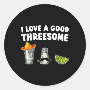 Ik hou van een goede trio tequila cinco de mayo te ronde sticker