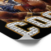 Ik hou van een grappige haan meme kippenliefhebber poster (Hoek)