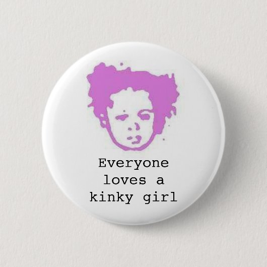 Ik hou van een griezelig meisje ronde button 5,7 cm (Voorkant)