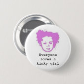 Ik hou van een griezelig meisje ronde button 5,7 cm (Voorkant /achterkant)