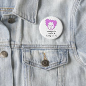 Ik hou van een griezelig meisje ronde button 5,7 cm (In situ)