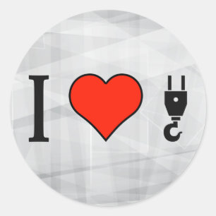 Ik hou van een haak van een kraan ronde sticker