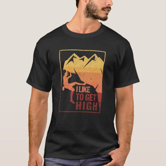 Ik hou van een high-fun klimmen t-shirt (Voorkant)