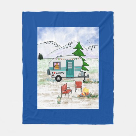 Ik hou van een kamperdeken fleece deken (Voorkant)