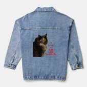 Ik hou van een kat met Tortitude Fotografisch Denim Jacket (Achterkant)