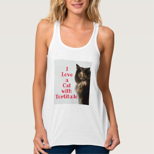Ik hou van een Kat met Tortitude Tanktop (Voorkant)
