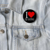 Ik hou van een knuppje ronde button 5,7 cm (In situ)