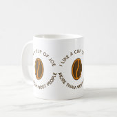 Ik hou van een kopje meer Funny Coffee Slogans Mok (Voorkant links)