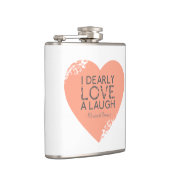 Ik hou van een Laugh, Jane Austen Quote Heupfles (Rechts)