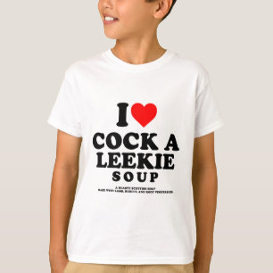 Ik hou van een Leekie Soep Schotse Kip Prei Burns  T-shirt