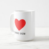 Ik hou van een machinegeweer koffiemok (Voorkant links)