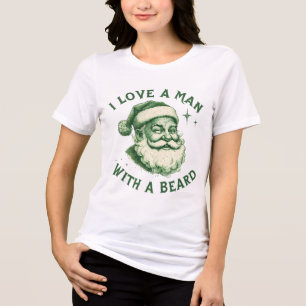 Ik hou van een Man met een baard digitale kunst on Tri-Blend Shirt