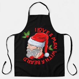 Ik hou van een Man met een baard Hipster Sinterkla Schort