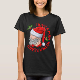 Ik hou van een Man met een baard Hipster Sinterkla T-shirt
