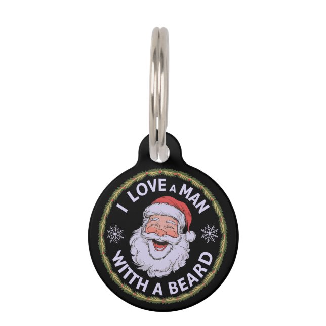 Ik hou van een Man met een baard Huisdierpenning (Voorkant)