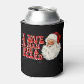 Ik hou van een Man met een baard kerstvakantie Blikjeskoeler (Blikje Voorkant)