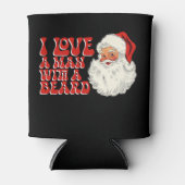 Ik hou van een Man met een baard kerstvakantie Blikjeskoeler (Voorkant)
