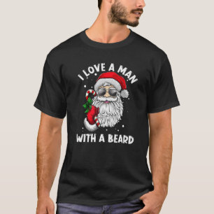 Ik hou van een Man met een baard sinterklaas kerst T-shirt
