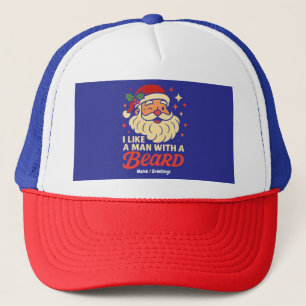 Ik hou van een Man met een baard Xmas Santa Claus Trucker Pet