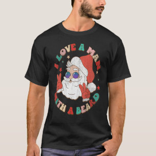 Ik hou van een Man met een baardkerstman T-shirt