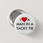 Ik hou van een Man... Ronde Button 3,2 Cm (Voorkant /achterkant)