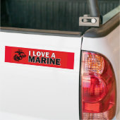 Ik hou van een mariene Bumpersticker (Op Truck)