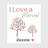 Ik hou van een marinier sticker (Vel)