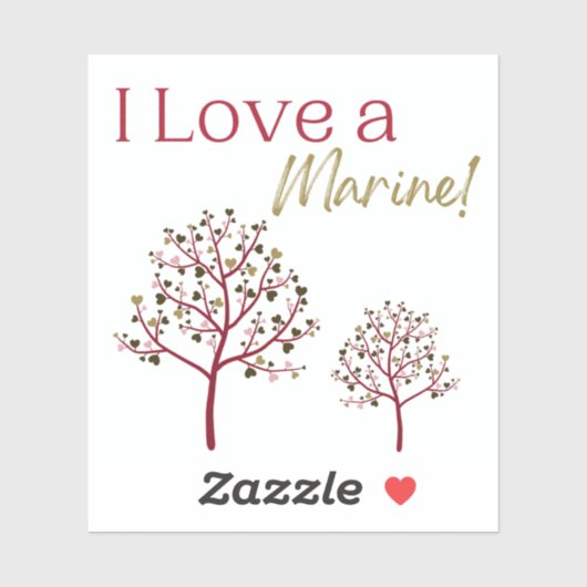Ik hou van een marinier sticker (Vel)
