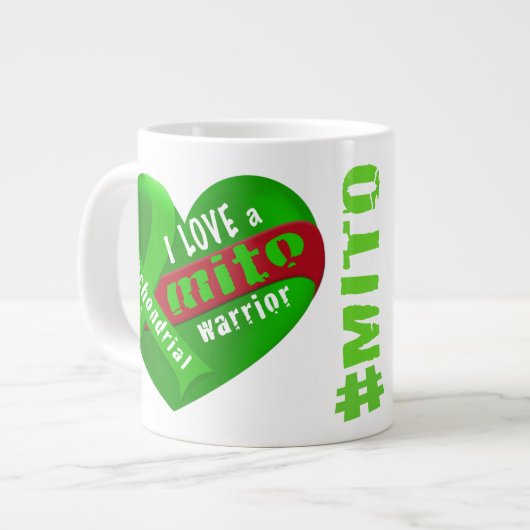 Ik hou van een Mito-krijger Grote Koffiekop (Links)