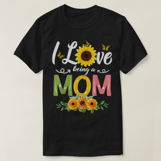 Ik hou van een Moederdag van mama Zonnebloem 2022 T-shirt (Design voorkant)