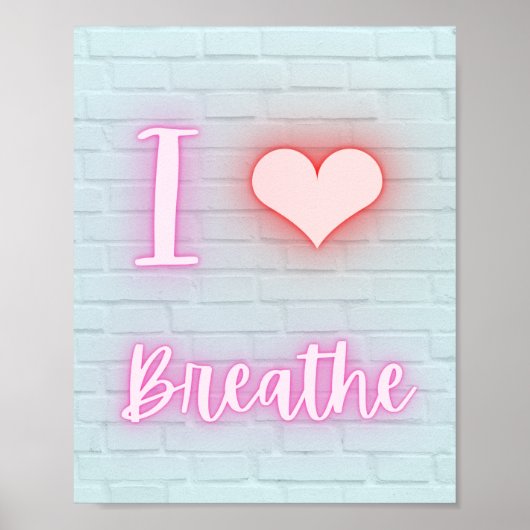 Ik hou van een neonscript. poster (Voorkant)