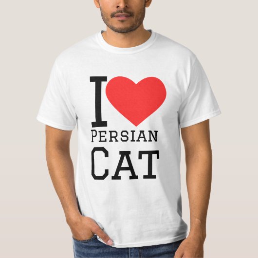 Ik hou van een Perzische kat T-shirt (Voorkant)