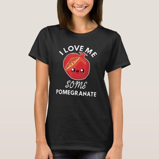 Ik hou van een pomegrante grappige staart t-shirt (Voorkant)