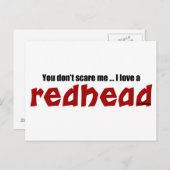 Ik hou van een Redhead Briefkaart (Voorkant / Achterkant)
