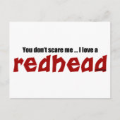 Ik hou van een Redhead Briefkaart (Voorkant)