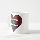 Ik hou van een Robertson Clan Cup Mok (Voorkant links)