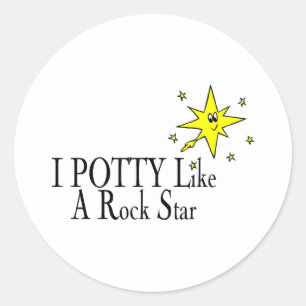 Ik hou van een rockster. ronde sticker