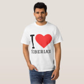 Ik hou van een Siberische kat T-shirt (Voorkant volledig)