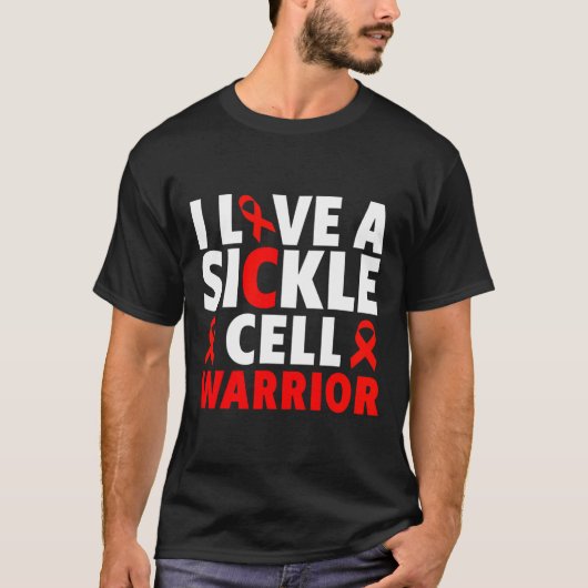 Ik hou van een sikkelcel krijger - sikkelcel Aware T-shirt (Voorkant)